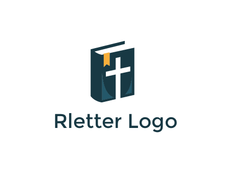 cross and bible with bookmark logo