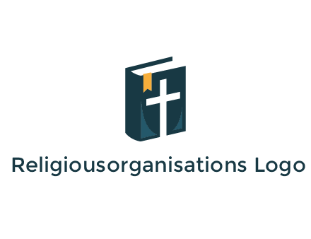 cross and bible with bookmark logo