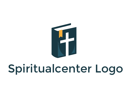 cross and bible with bookmark logo