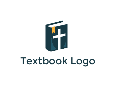 cross and bible with bookmark logo