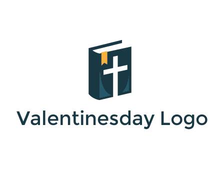 cross and bible with bookmark logo