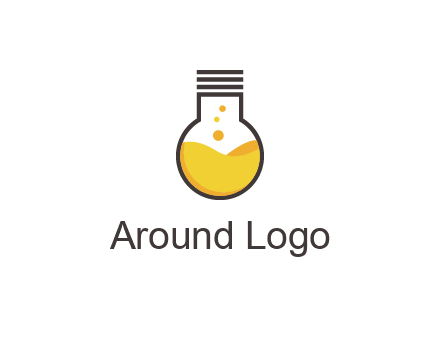 chemical flask and bulb Logo