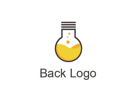 chemical flask and bulb Logo