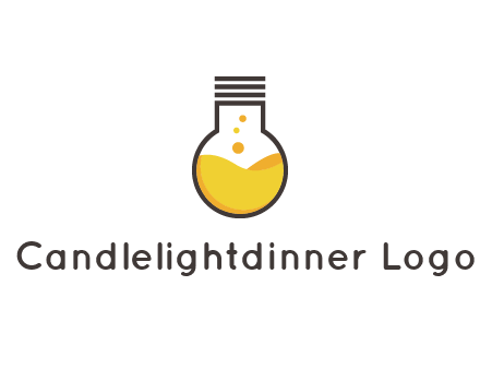 chemical flask and bulb Logo
