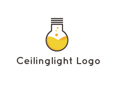 chemical flask and bulb Logo