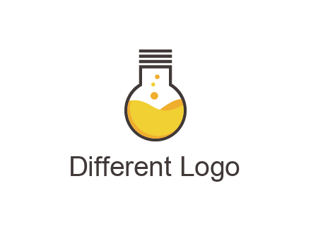 chemical flask and bulb Logo