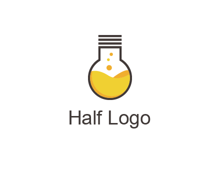 chemical flask and bulb Logo