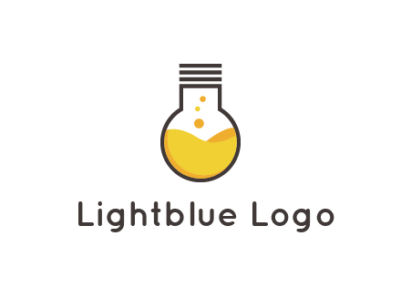 chemical flask and bulb Logo