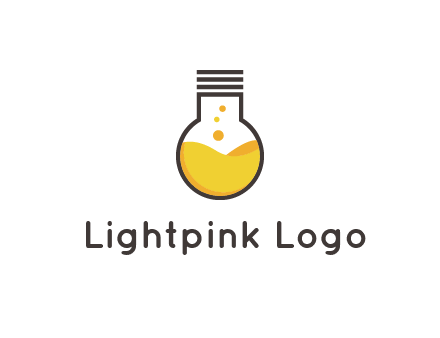 chemical flask and bulb Logo
