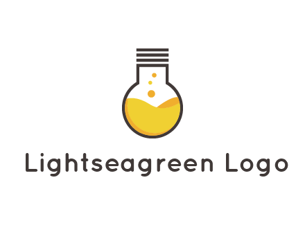 chemical flask and bulb Logo