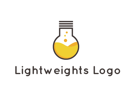 chemical flask and bulb Logo