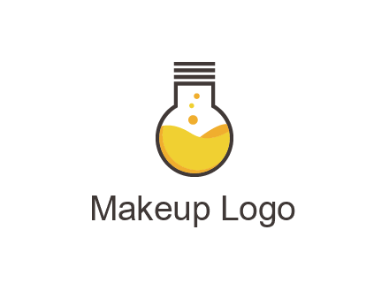 chemical flask and bulb Logo