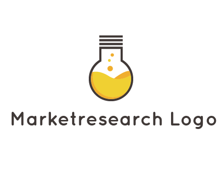 chemical flask and bulb Logo