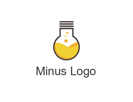 chemical flask and bulb Logo