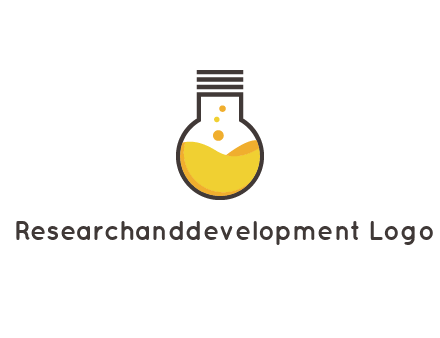 chemical flask and bulb Logo