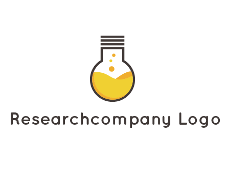 chemical flask and bulb Logo