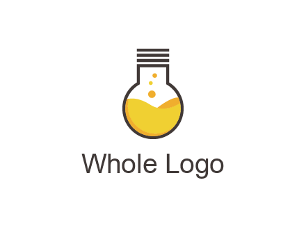 chemical flask and bulb Logo