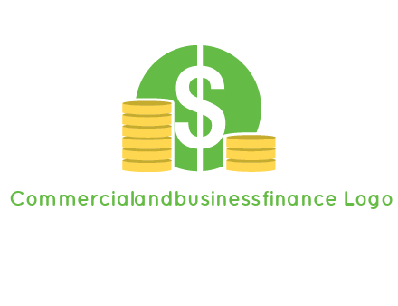 dollar sign inside circle with coins logo
