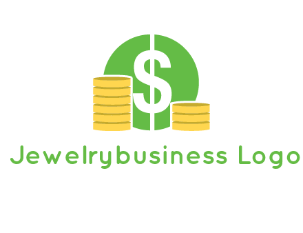 dollar sign inside circle with coins logo