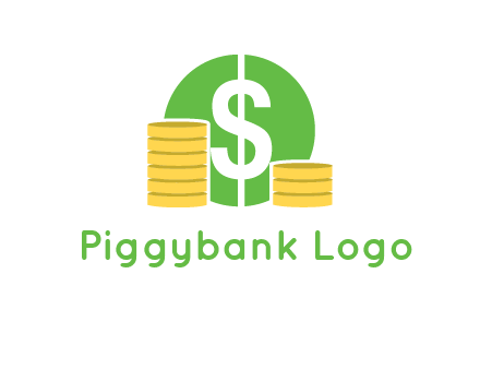 dollar sign inside circle with coins logo
