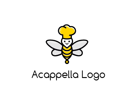 bee with chef hat logo