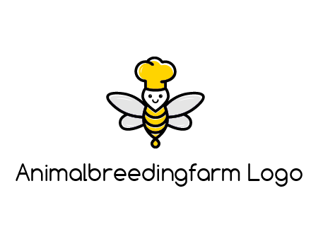 bee with chef hat logo
