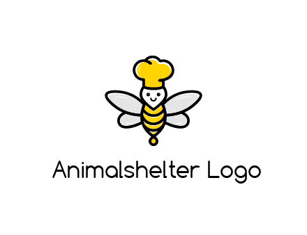 bee with chef hat logo
