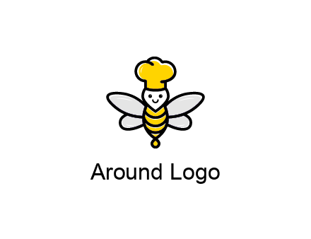 bee with chef hat logo