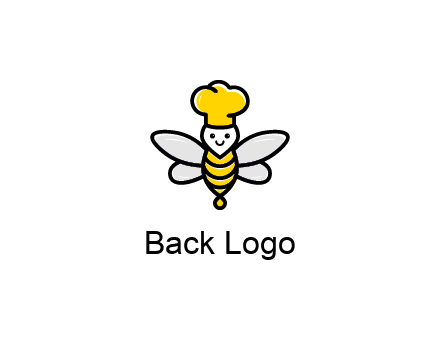bee with chef hat logo