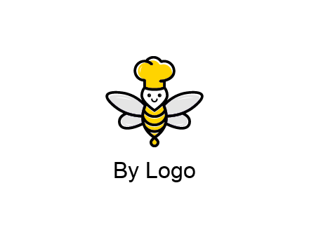 bee with chef hat logo