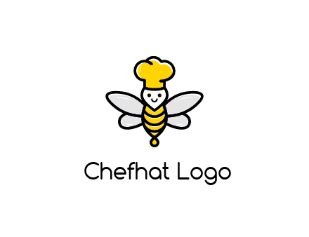 bee with chef hat logo