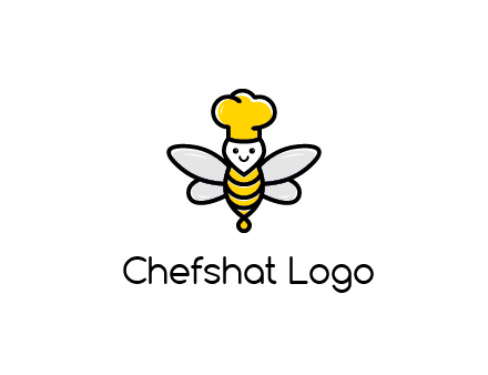 bee with chef hat logo