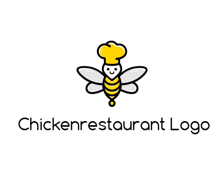 bee with chef hat logo