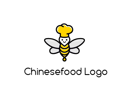 bee with chef hat logo