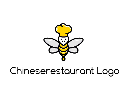 bee with chef hat logo