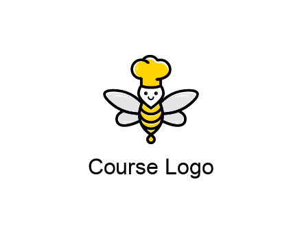bee with chef hat logo