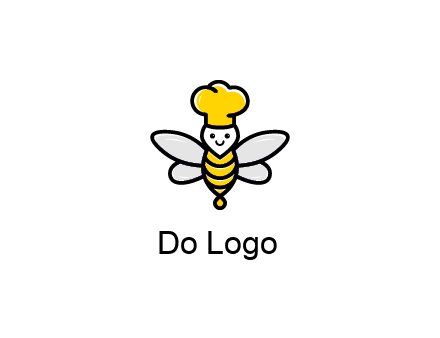 bee with chef hat logo