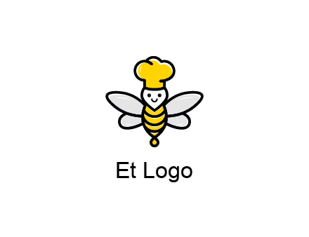 bee with chef hat logo