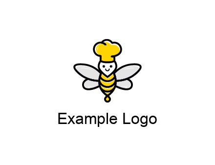 bee with chef hat logo