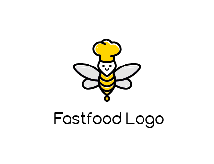 bee with chef hat logo