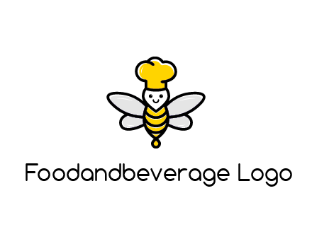 bee with chef hat logo