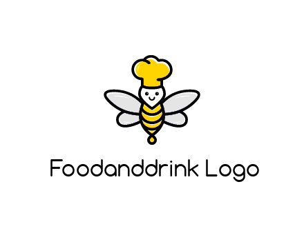 bee with chef hat logo