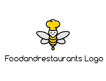 bee with chef hat logo