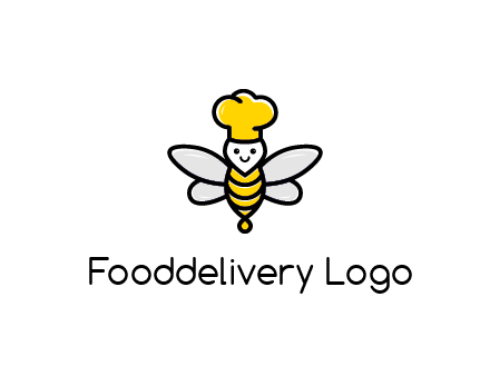 bee with chef hat logo