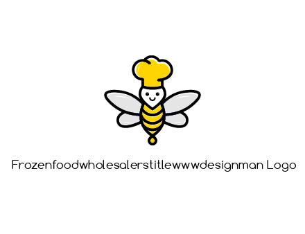 bee with chef hat logo
