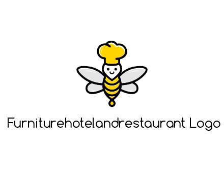 bee with chef hat logo