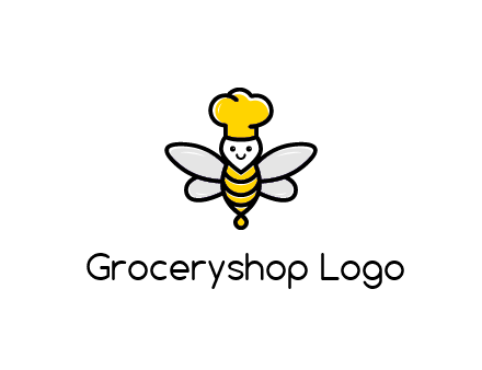 bee with chef hat logo