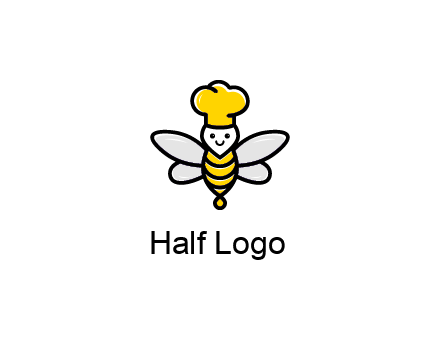 bee with chef hat logo