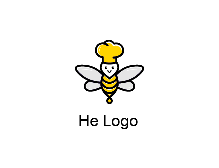 bee with chef hat logo