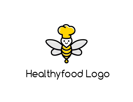 bee with chef hat logo